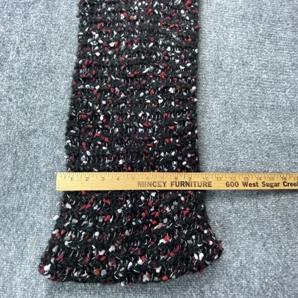 ND Infinity Scarf Womens Chunky Knit Cowl Black Red Reversible Warm Neck New - Picture 7 of 10